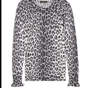 Banana Republic Superloft Ruffle Cuff Crew Sweater